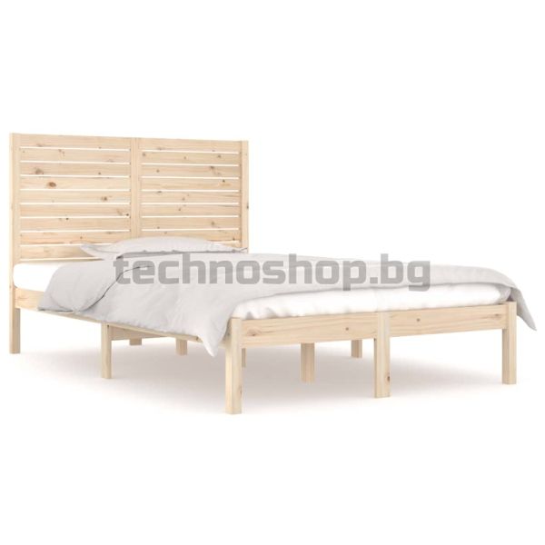 Рамка за легло, дърво масив, 120x190 см, Small Double