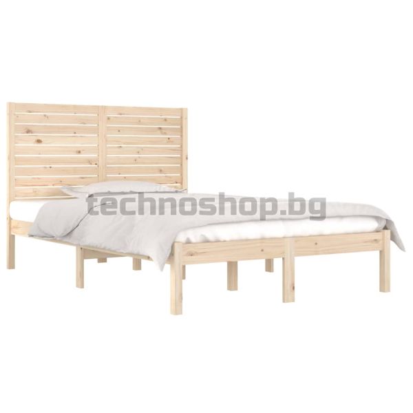 Рамка за легло, дърво масив, 120x190 см, Small Double