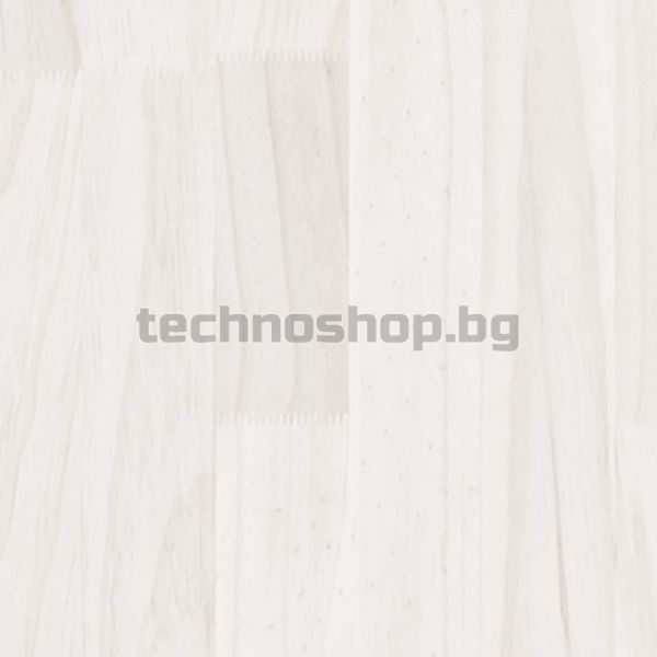 Рамка за легло, бяла, дърво масив, 120x200 см