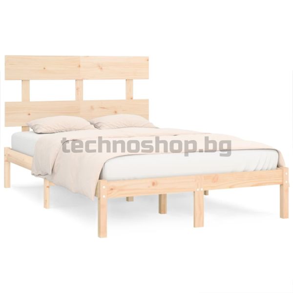 Рамка за легло, дърво масив, 120x190 см, Small Double