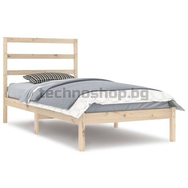 Рамка за легло без матрак, 90x200 см, масивна чамова дървесина