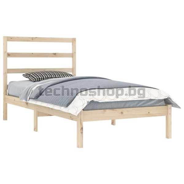 Рамка за легло без матрак, 90x200 см, масивна чамова дървесина