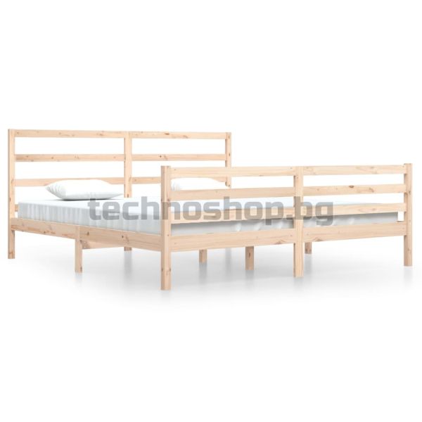 Рамка за легло, бор масив, 200x200 см