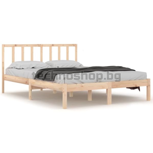 Рамка за легло, масивно дърво бор, 120x190 см, Small Double