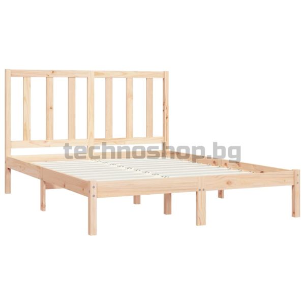 Рамка за легло, масивно дърво бор, 120x190 см, Small Double