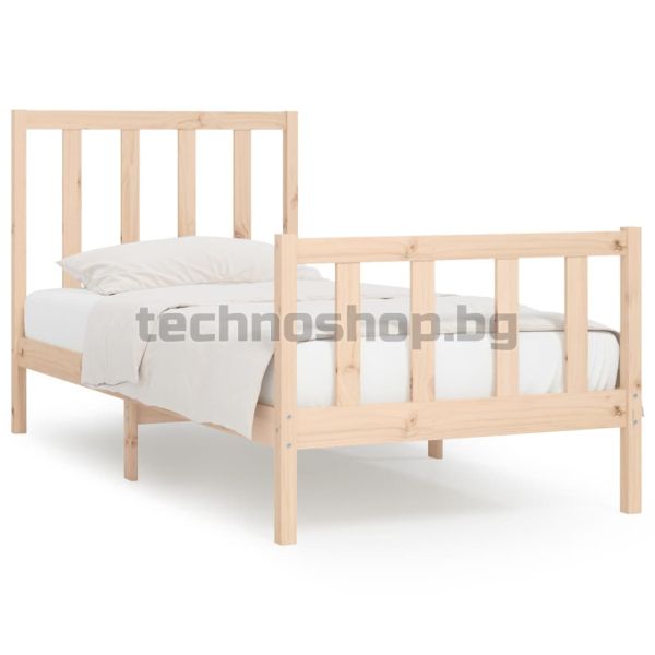 Рамка за легло, дърво масив, 90x190 см, Single