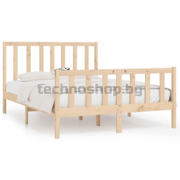 Рамка за легло, масивно дърво, 140х190 см