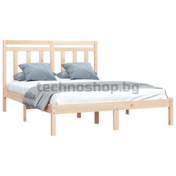 Рамка за легло, дърво масив, 120x190 см, Small Double