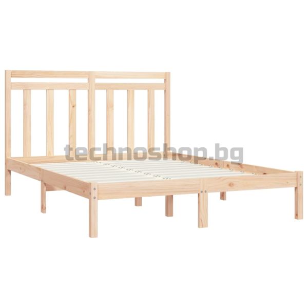 Рамка за легло, дърво масив, 120x190 см, Small Double