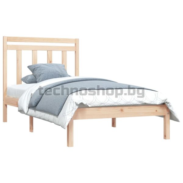Рамка за легло, дърво масив, 90х200 см