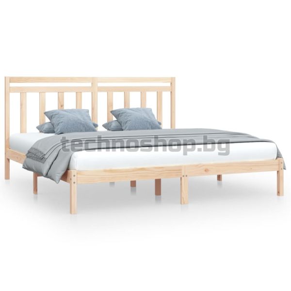 Рамка за легло, дърво масив, 200x200 см