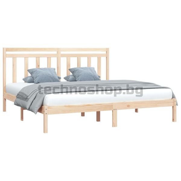 Рамка за легло, дърво масив, 200x200 см