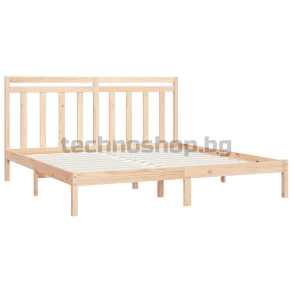 Рамка за легло, дърво масив, 200x200 см