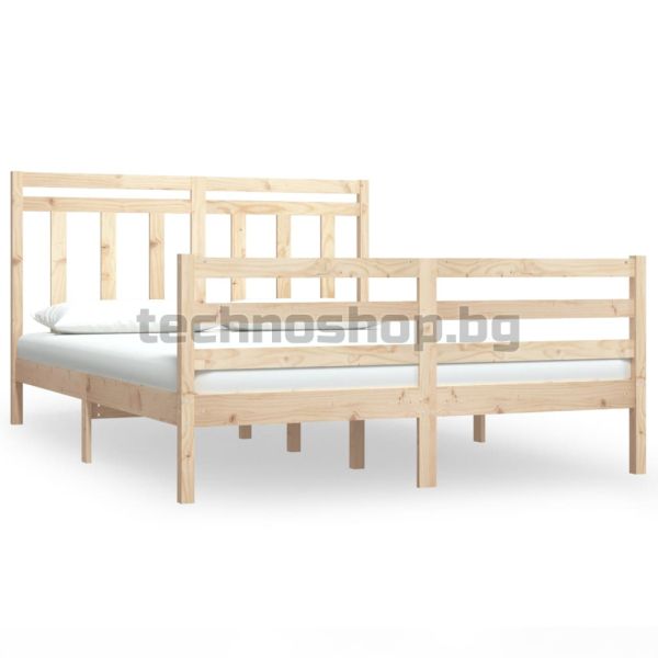 Рамка за легло, дърво масив, 120x190 см, Small Double