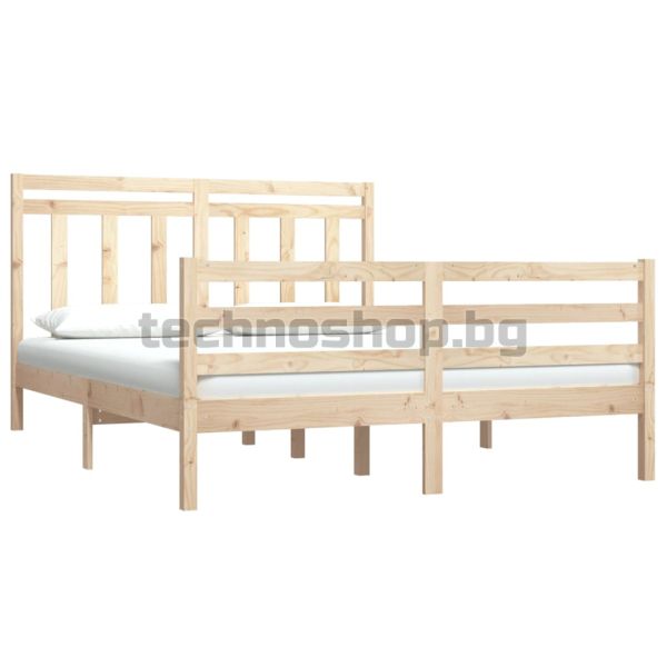 Рамка за легло, дърво масив, 120x190 см, Small Double