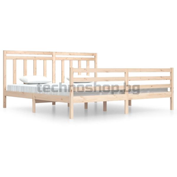 Рамка за легло, дърво масив, 200x200 см