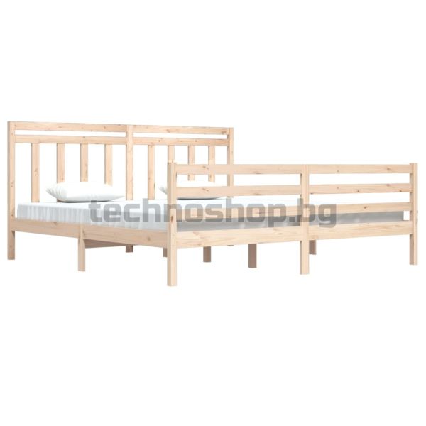 Рамка за легло, дърво масив, 200x200 см