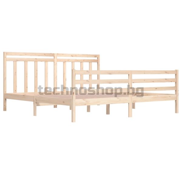 Рамка за легло, дърво масив, 200x200 см