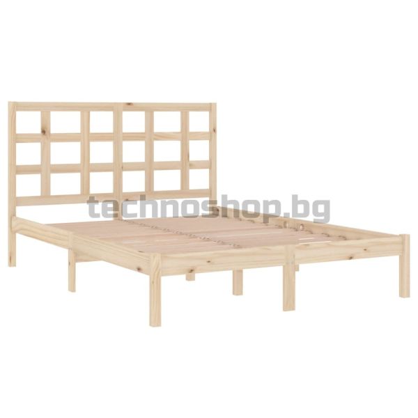 Рамка за легло, дърво масив, 200x200 см