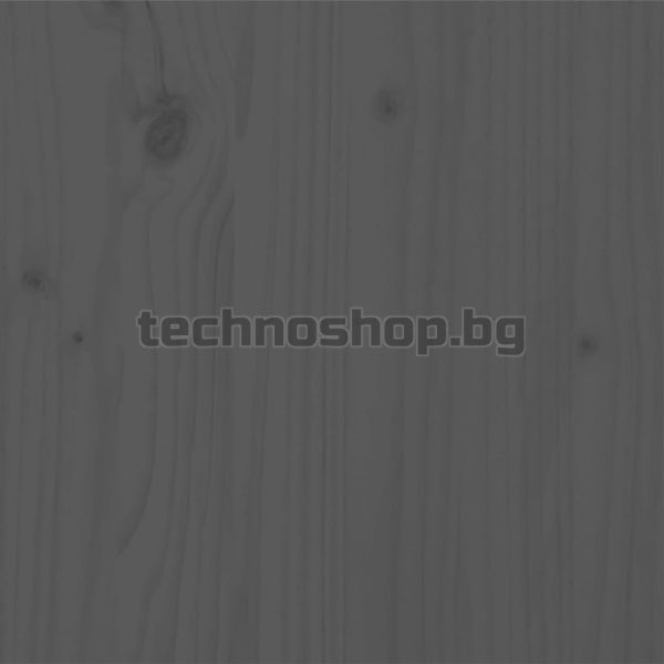 Рамка за легло, сива, дърво масив, 200х200 см