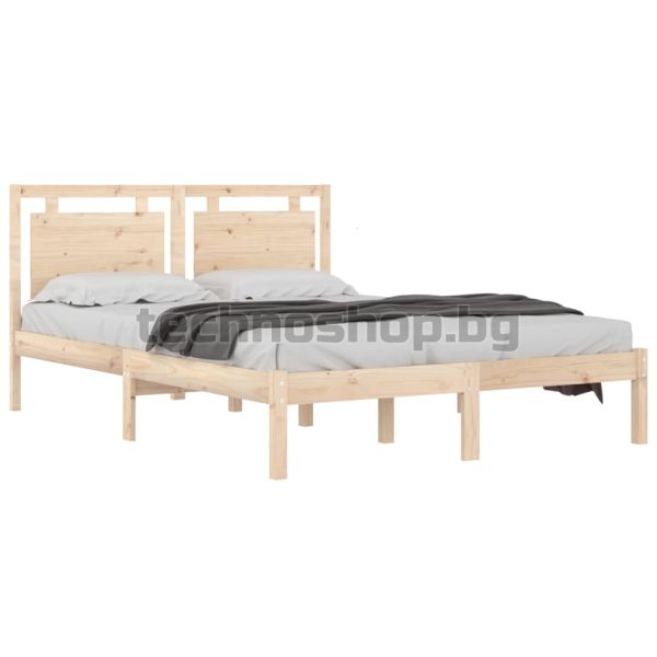 Рамка за легло, дърво масив, 120x190 см, Small Double