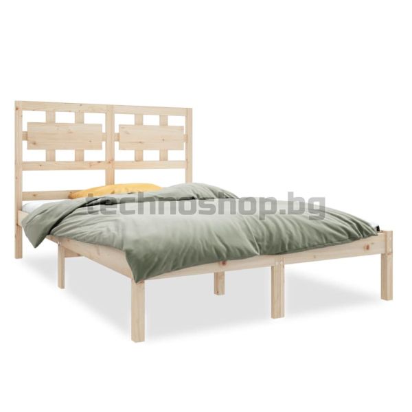 Рамка за легло, дърво масив, 120x190 см, Small Double