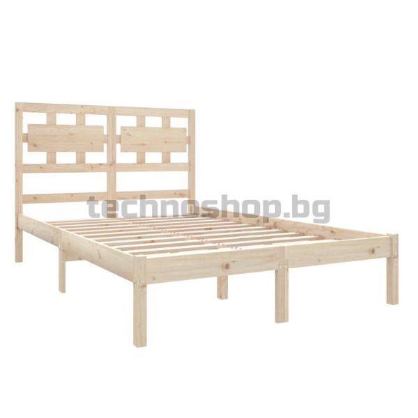 Рамка за легло, дърво масив, 120x190 см, Small Double