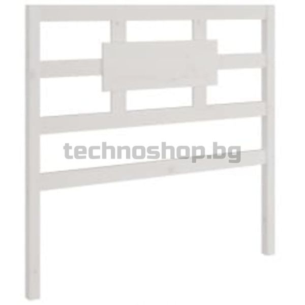 Рамка за легло, бяла, дърво масив, 90х200 см