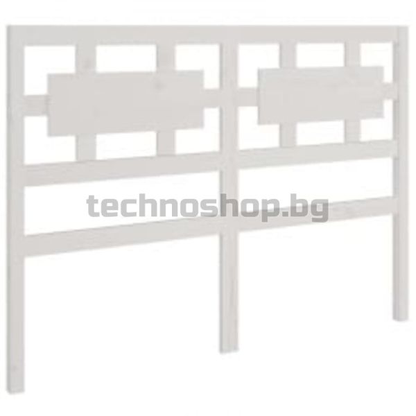 Рамка за легло, бяла, дърво масив, 120x200 см