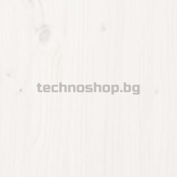 Рамка за легло, бяла, дърво масив, 120x200 см