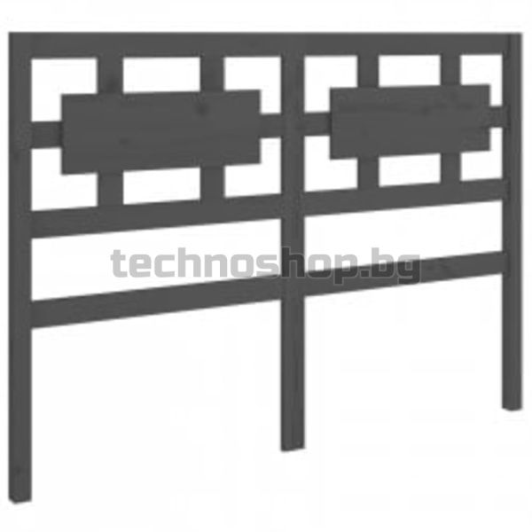 Рамка за легло, сива, дърво масив, 200х200 см