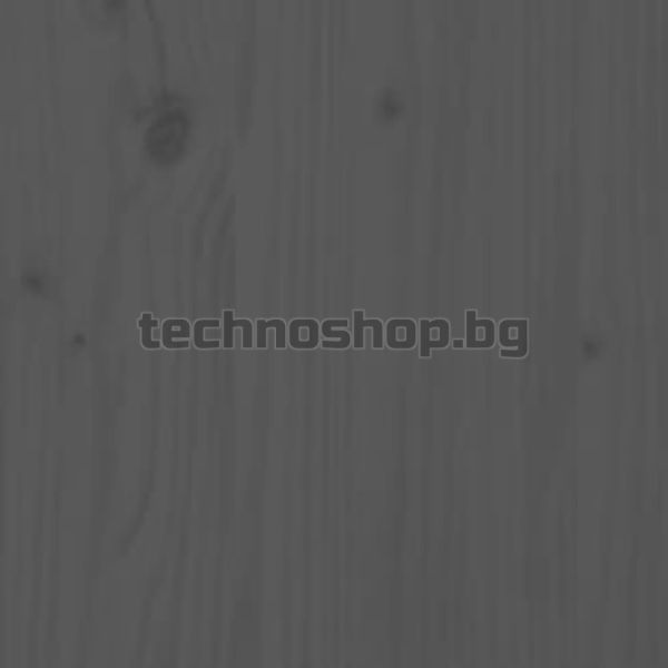 Рамка за легло, сива, дърво масив, 200х200 см