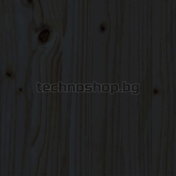 Рамка за легло черна масивно дърво 75x190 см Small Single