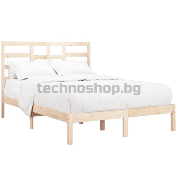 Рамка за легло, дърво масив, 120x190 см, Small Double