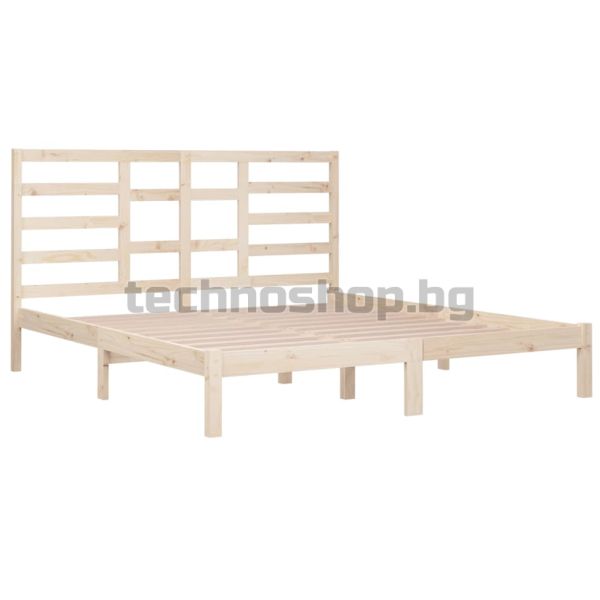 Рамка за легло без матрак, масивна дървесина, 200x200 см