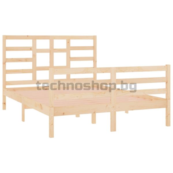 Рамка за легло, дърво масив, 120x190 см, Small Double