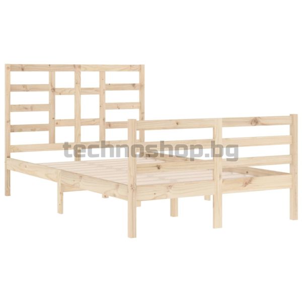 Рамка за легло без матрак, масивна дървесина, 120x200 см