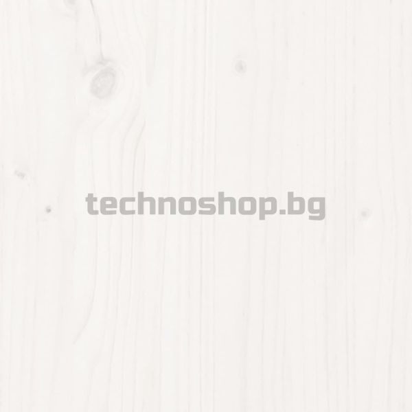 Рамка за легло, бяла, дърво масив, 140x200 см