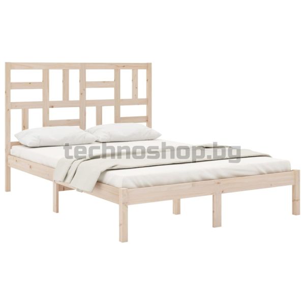 Рамка за легло, дърво масив, 120x190 см, Small Double