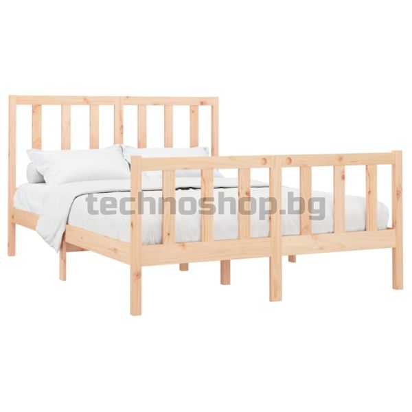 Рамка за легло без матрак, 160x200 см, масивна чамова дървесина