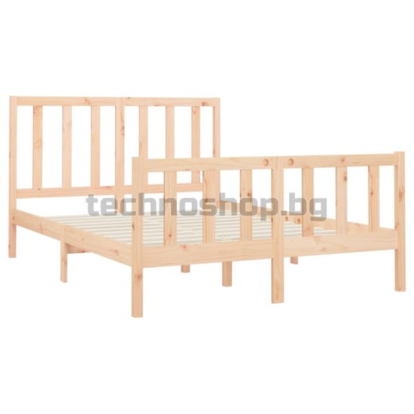 Рамка за легло без матрак, 160x200 см, масивна чамова дървесина