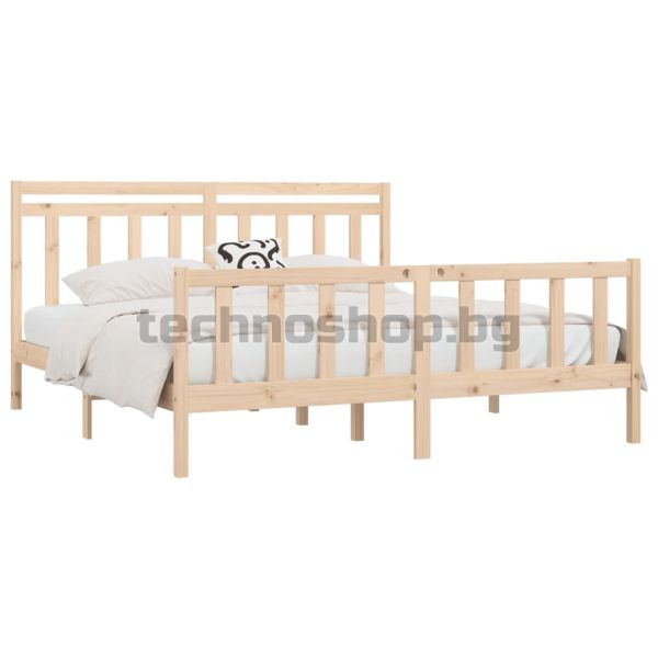 Рамка за легло, бор масив, 200x200 см