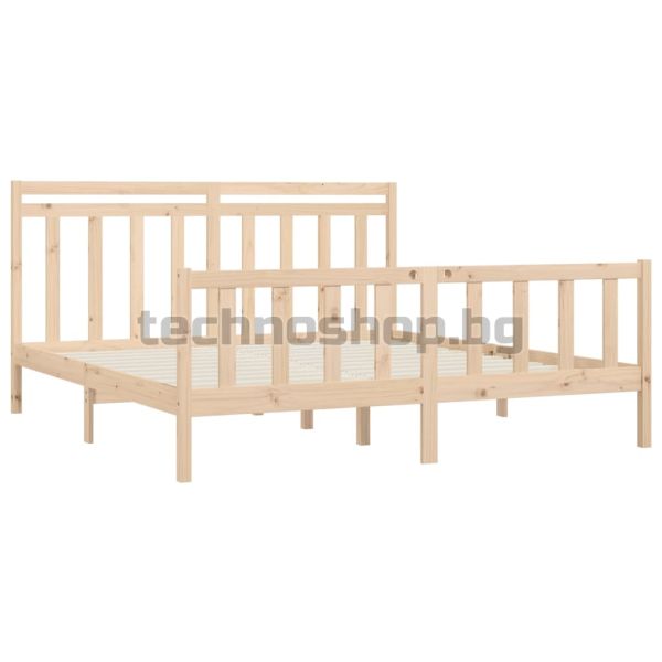 Рамка за легло, бор масив, 200x200 см