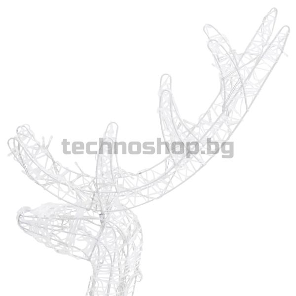 Коледна украса елен, акрил, 140 LED, 120 см, многоцветен