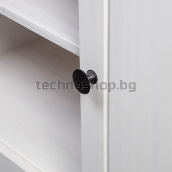 ТВ шкаф, бял, 120x40x50 см, бор масив, Panama Range