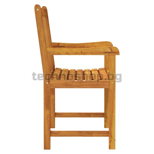 Градински столове, 2 бр, акациево дърво масив