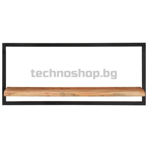 Стенни рафтове 2 бр 80x25x35 см акациево дърво масив и стомана