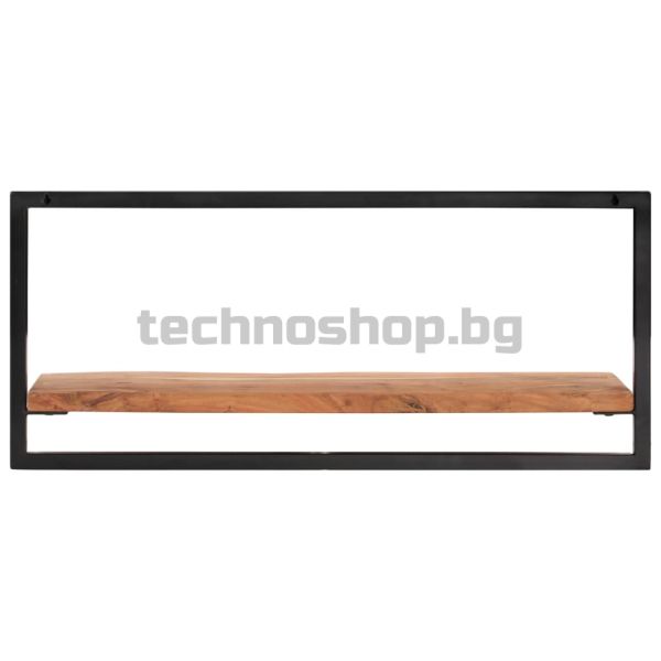 Стенни рафтове 2 бр 80x25x35 см акациево дърво масив и стомана