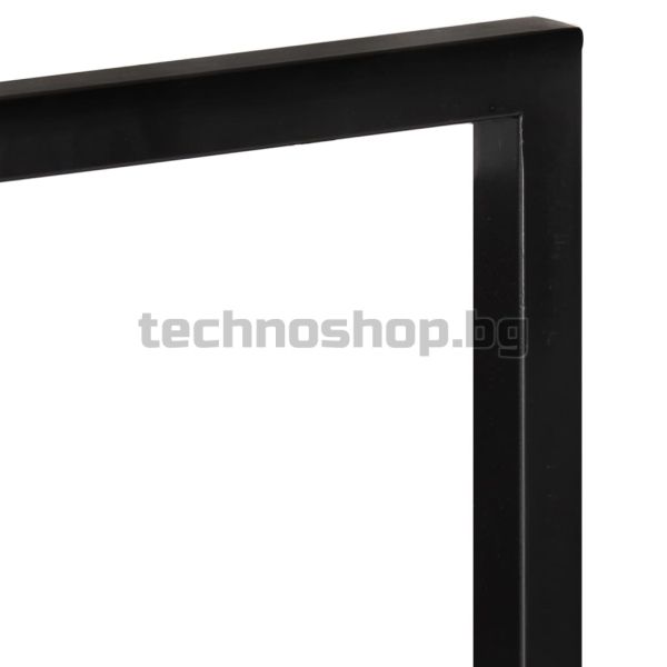 Стенни рафтове 2 бр 25x25x75 см акациево дърво масив и стомана