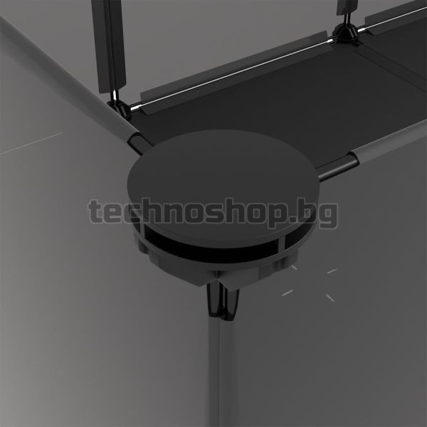 Клетка за малки животни, черна, 144x74x46,5 см, PP и стомана